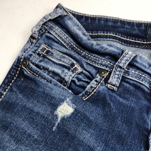 SILVER SUKI MID-RISE CAPRI JEANS 25x25 - Picture 5 of 11